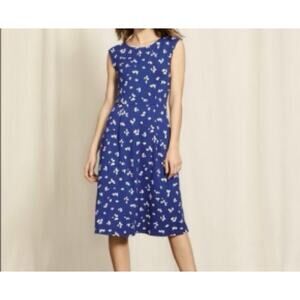 Boden Marina Jersey Dress in Imperial Blue Large Confetti Sleeveless Women's 6